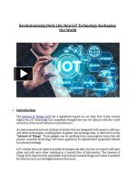 Revolutionizing Daily Life: the Impact of Technology Gadgets